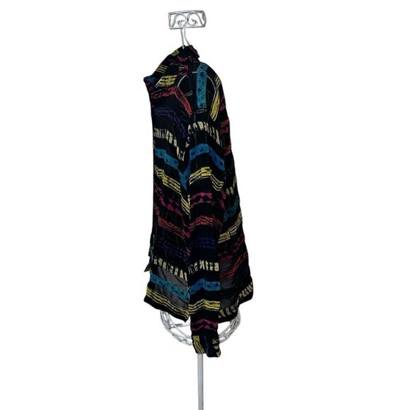 GREAT CONDITION WOMEN Chicos-Vintage Chico’s Sheer Striped Animal Print Multicol - Picture 2 of 13